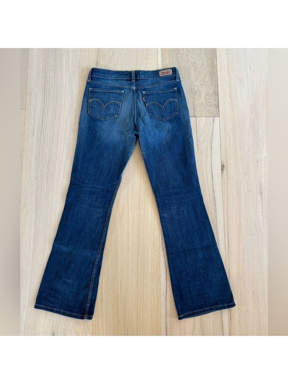 Levi’s 518 Superlow Dark Jeans Flare Wide Leg Size 32 - Picture 2 of 8